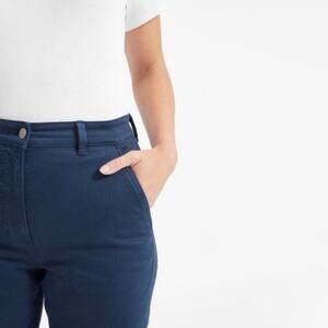 Everlane The Straight Leg Crop Short in Royal Blue